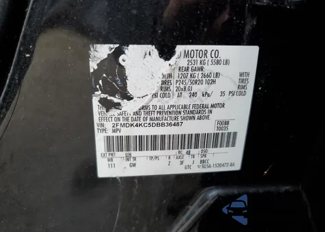 2013 Ford Edge Limited из США, поврежденный, VIN 2FMDK4KC5DBB36487